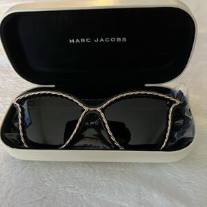 Marc Jacobs Sunglasses with Black Lenses and Gold Accents